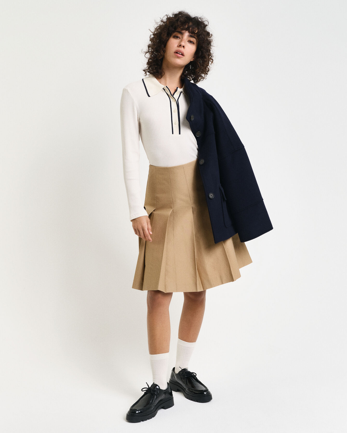 Pitkähihainen pikeepaita joustinneuletta