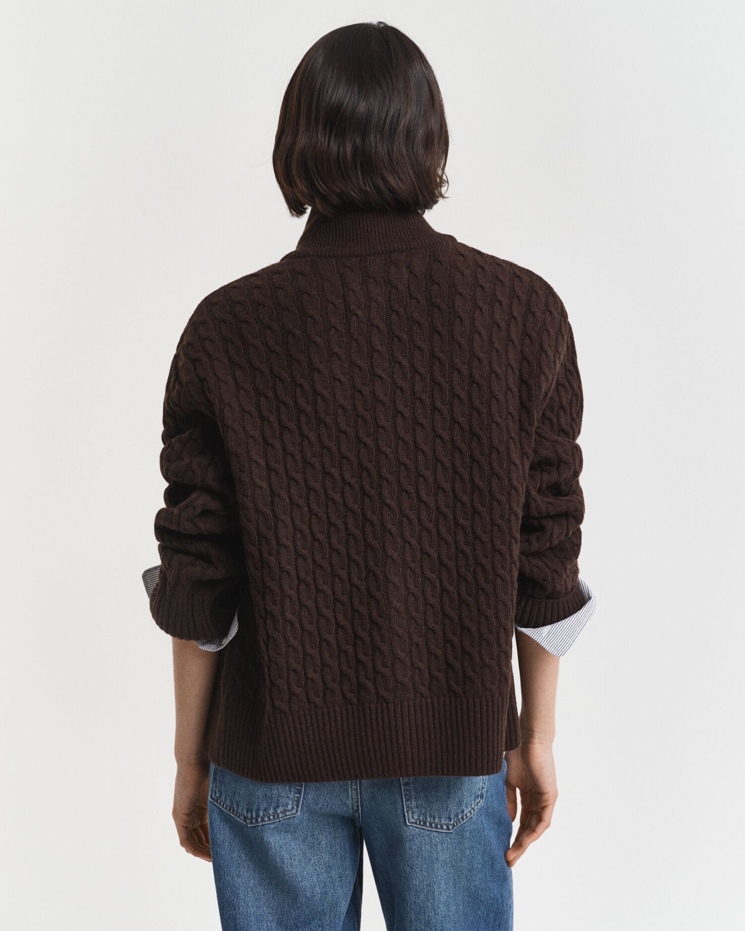 Vetoketjullinen palmikkoneuletakki