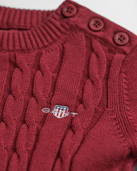 Baby Girl ‑malliston puuvillainen palmikkoneulemekko