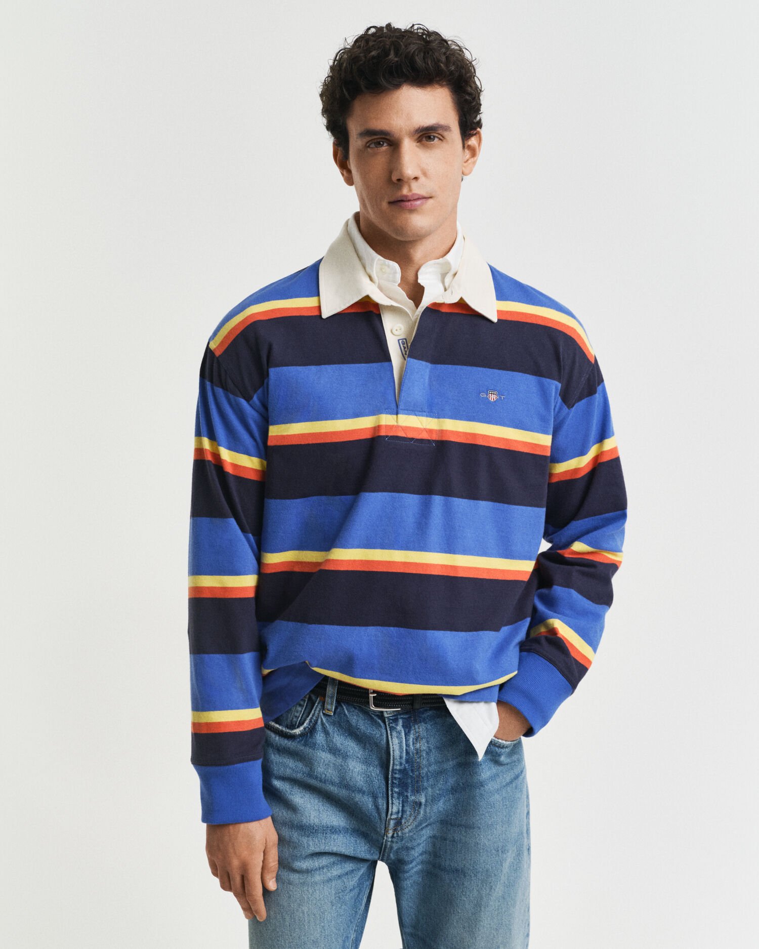 Moniväriraidallinen Heavy Rugger ‑paita