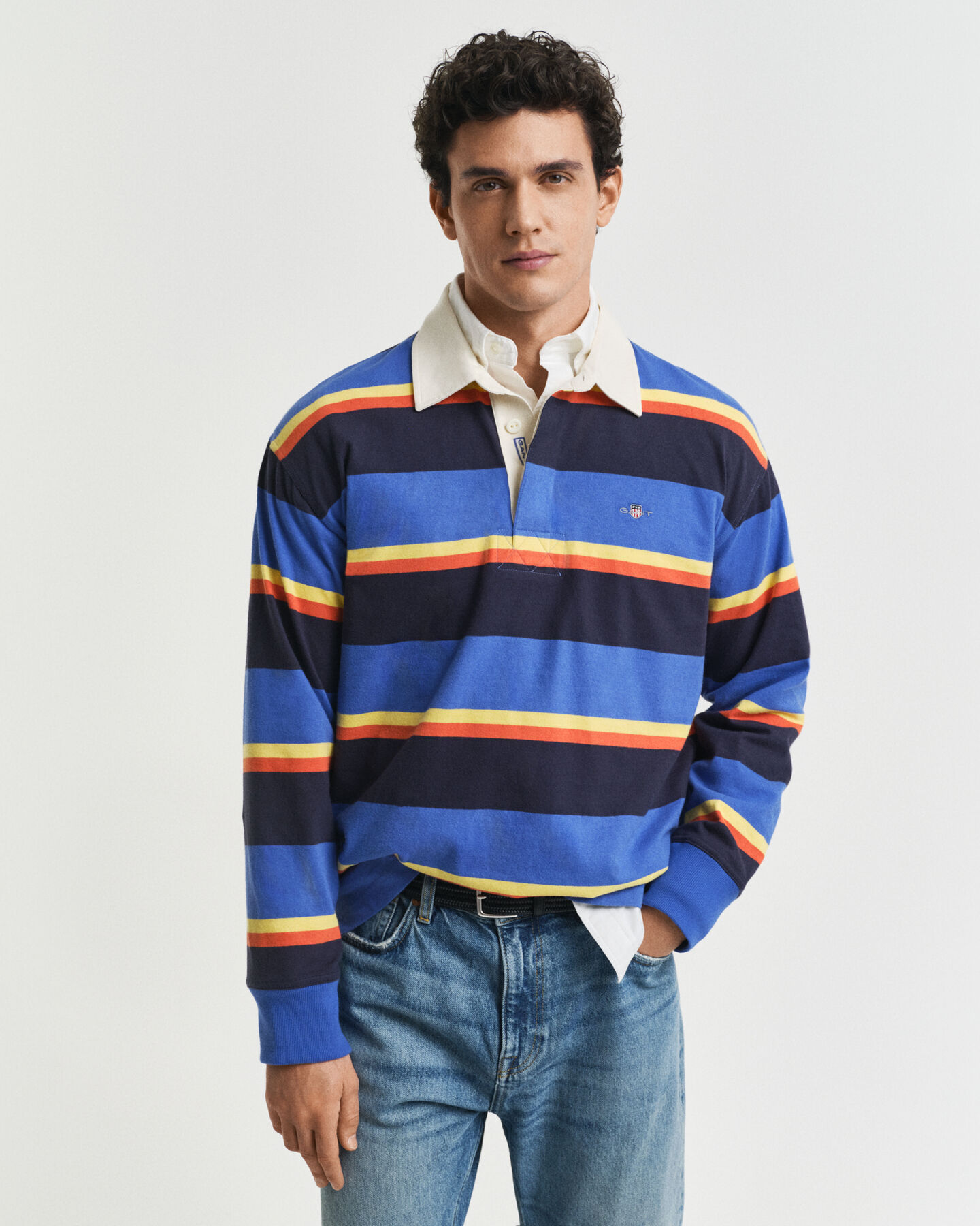 Moniväriraidallinen Heavy Rugger ‑paita