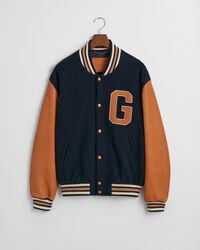 GANT Varsity Jacket ‑takki villaa ja nahkaa