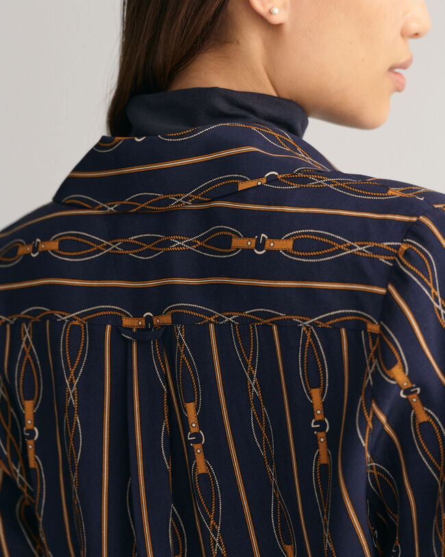 Regular fit ‑mitoitettu raidallinen Rope-kietaisumekko