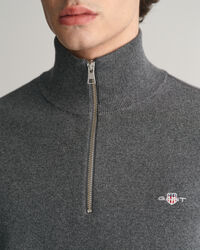 Vetoketjukauluksellinen Milano Knit -puuvillaneule