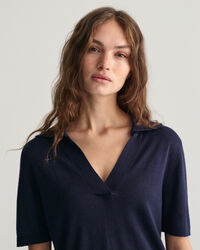 Ohut lyhythihainen Rugger‑neulepaita