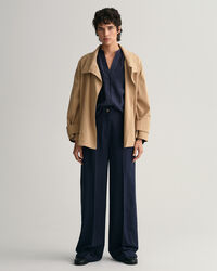 Relaxed fit ‑mitoitettu pusero puuvilla-silkkisekoitetta