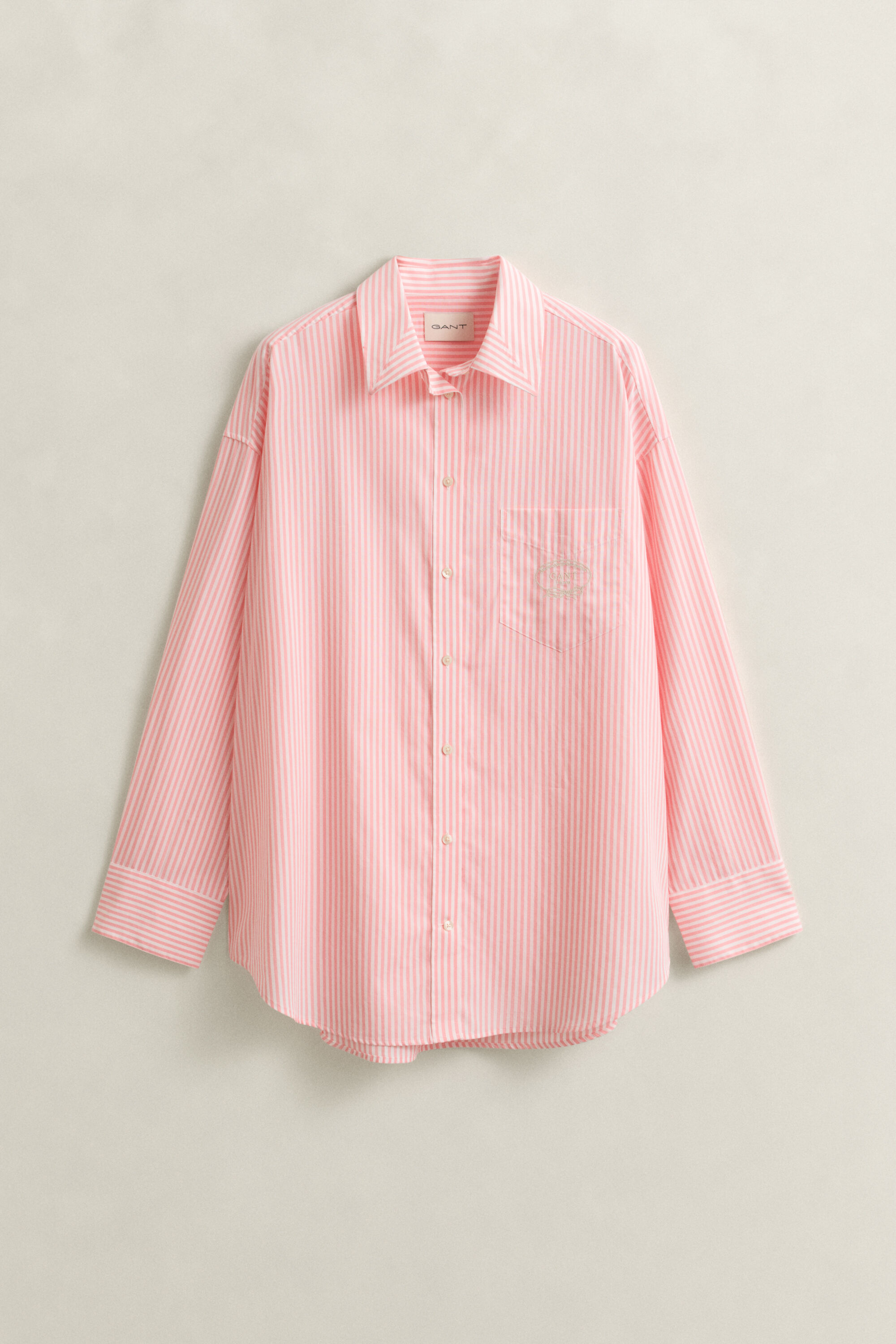 Oversized fit -mitoitettu raidallinen Classic-popliinipaita