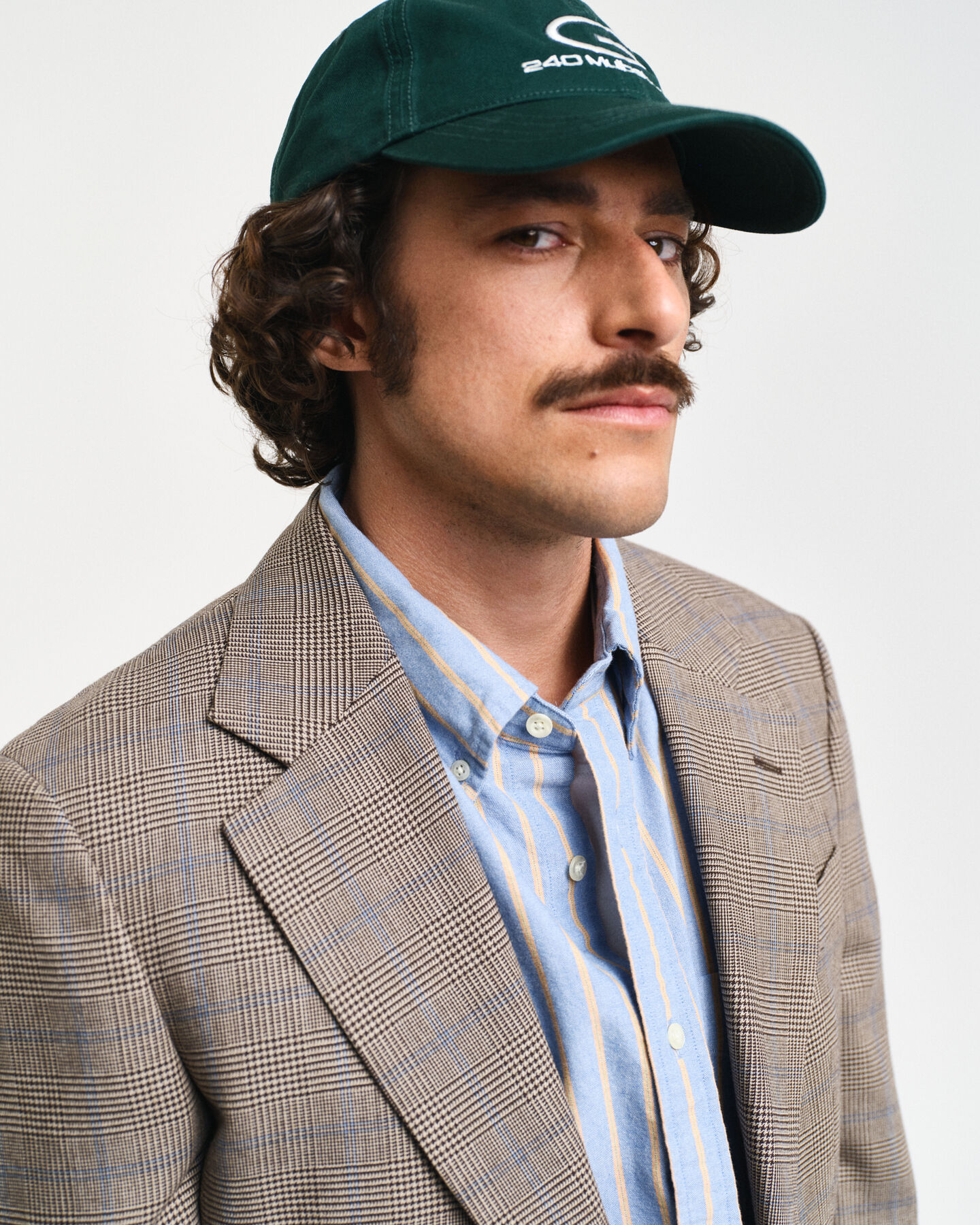 Regular fit ‑mitoitettu glen-ruudullinen bleiseri