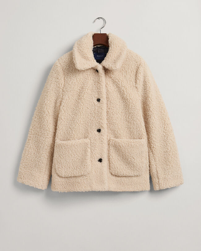 Teddykankainen takki