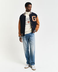 GANT Varsity Jacket ‑takki villaa ja nahkaa