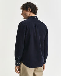 Regular fit ‑mitoitettu vakosamettipaita