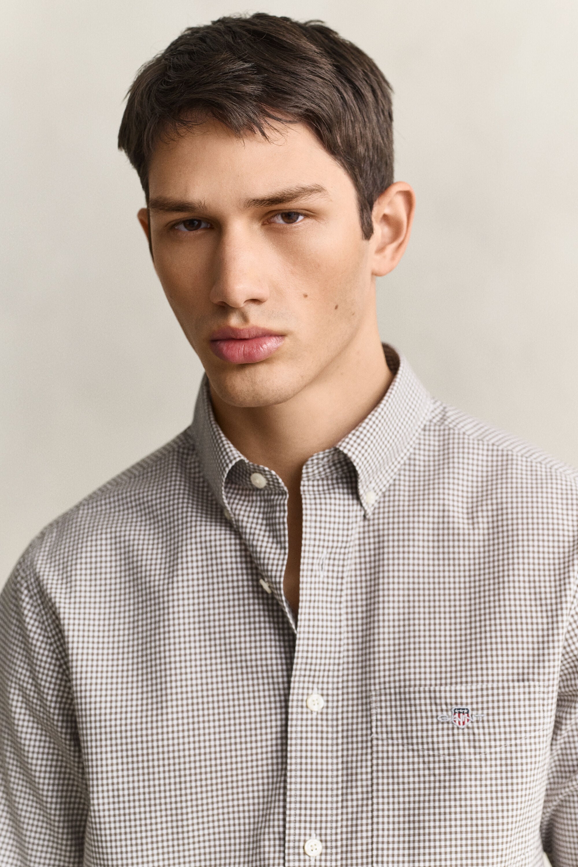 Gingham-ruudullinen Classic-popliinipaita