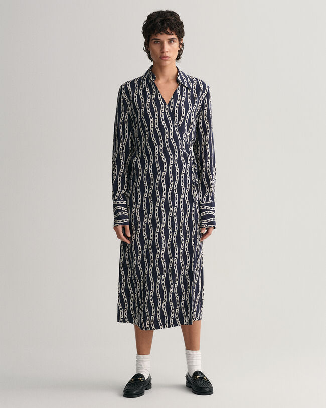 Printtikuvioitu Chain‑kietaisumekko