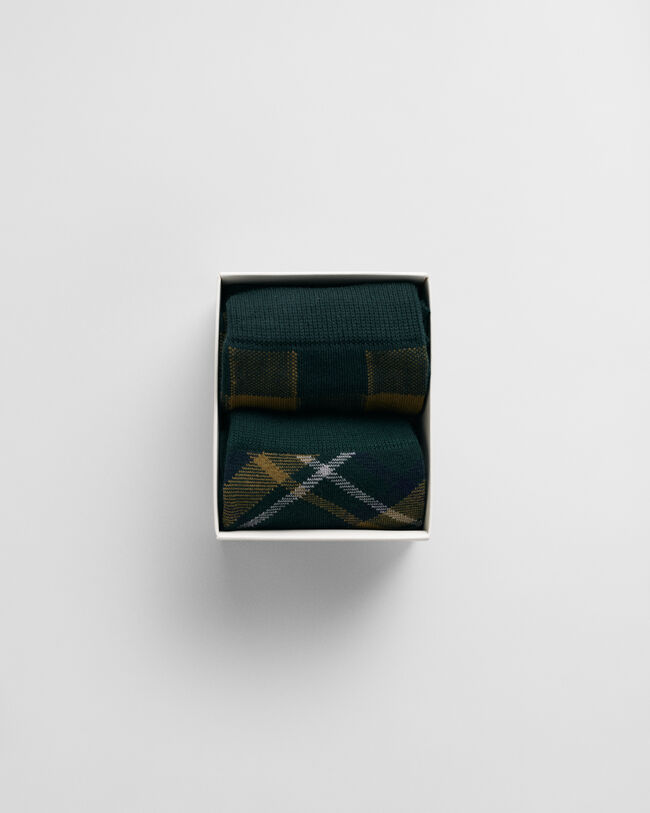 Ruutusukat lahjapakkauksessa (2&nbsp;paria)