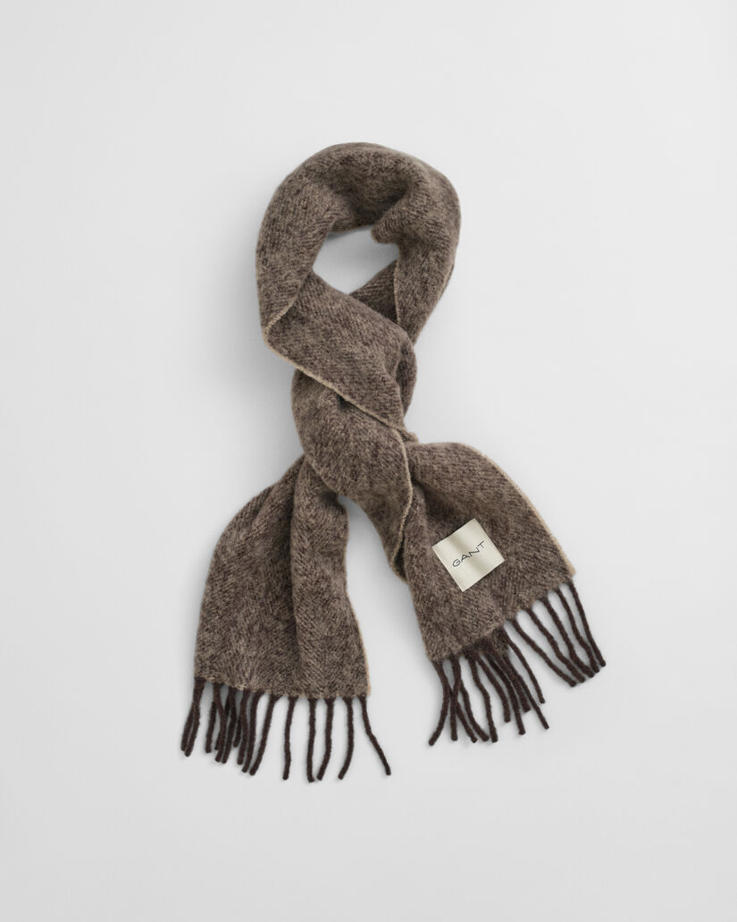 Kalanruotokuvioinen mohair-alpakkavillahuivi