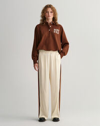 Relaxed fit -mitoitetut huolettomat raitahousut