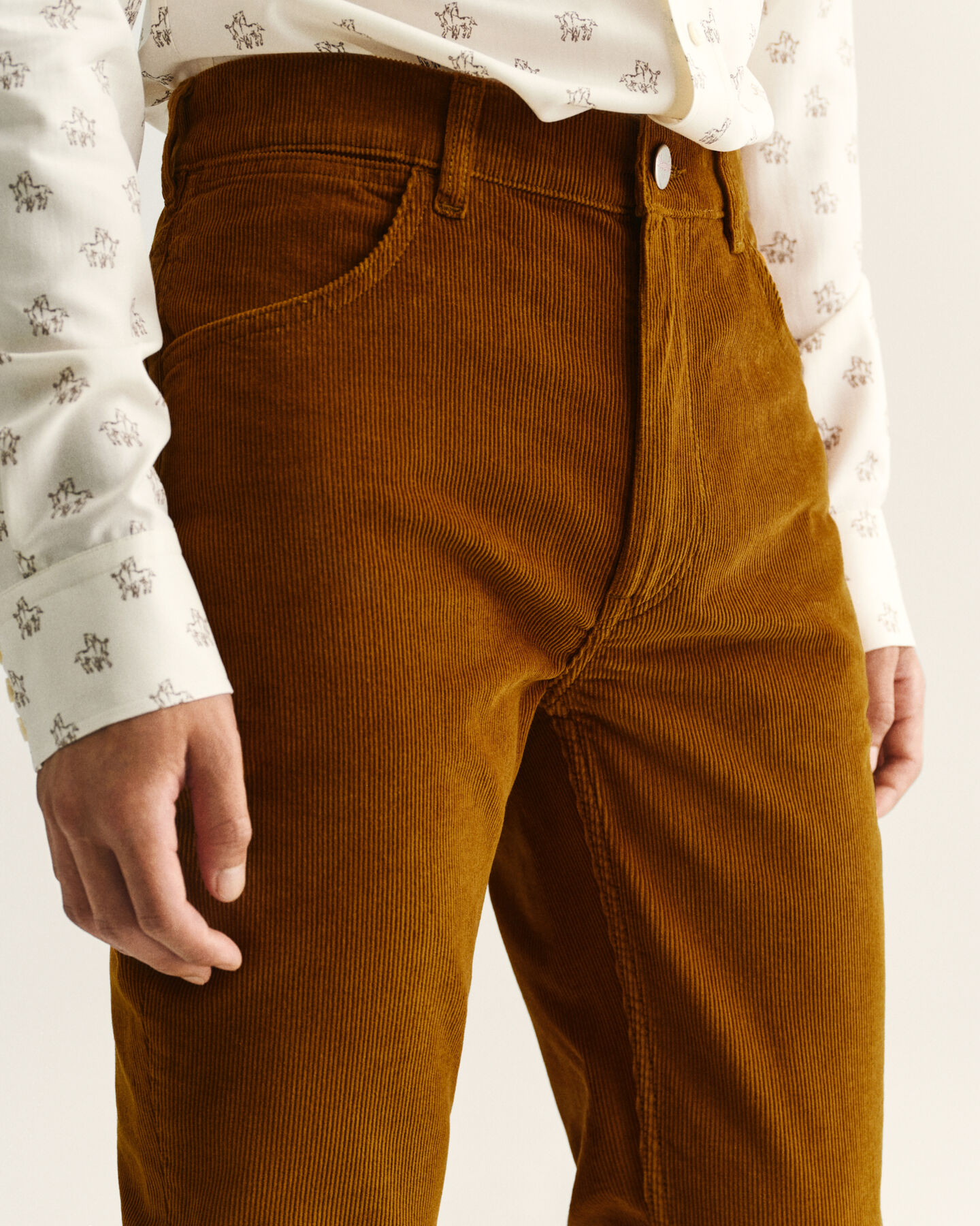 Wrangler x GANT ‑malliston Bootcut-vakosamettifarkut