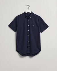 Regular&nbsp;fit ‑mitoitettu lyhythihainen paita broadcloth-kankaasta