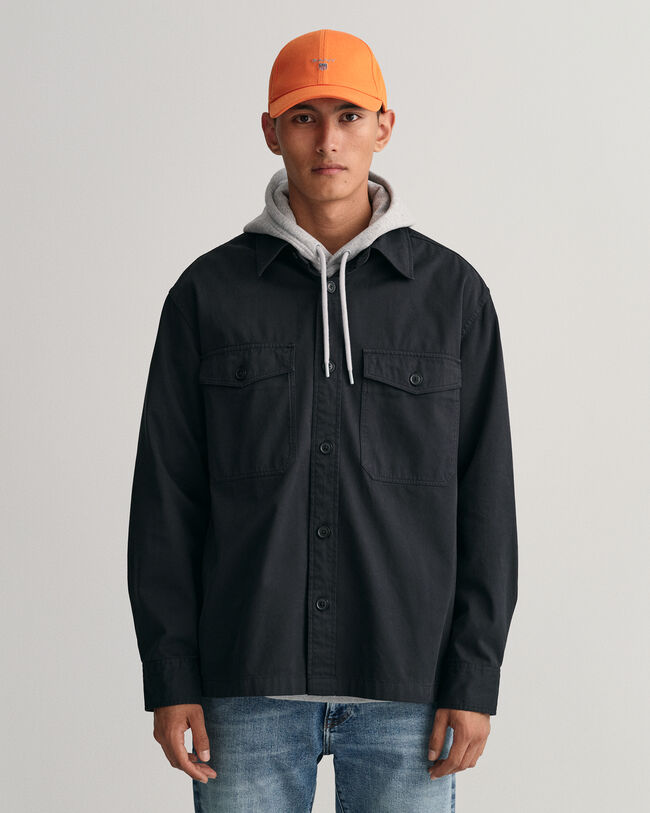 Puuvillatvillikankainen lippalakki, korkea malli