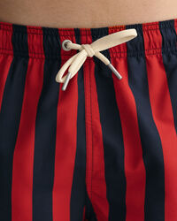 Classic&nbsp;fit ‑mitoitetut leve&auml;raidalliset uimashortsit