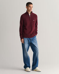 Kaksiv&auml;rinen vetoketjukauluksellinen neulepusero