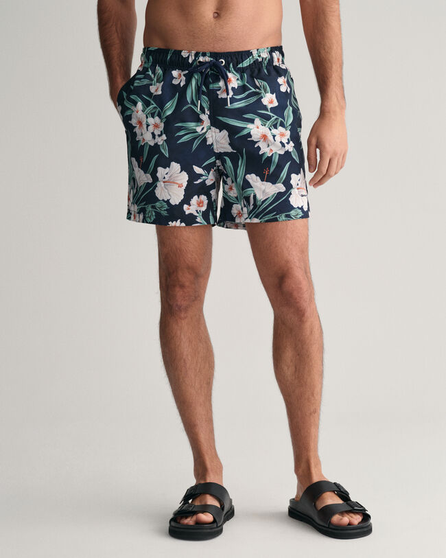 Oleander Print Swim Shorts