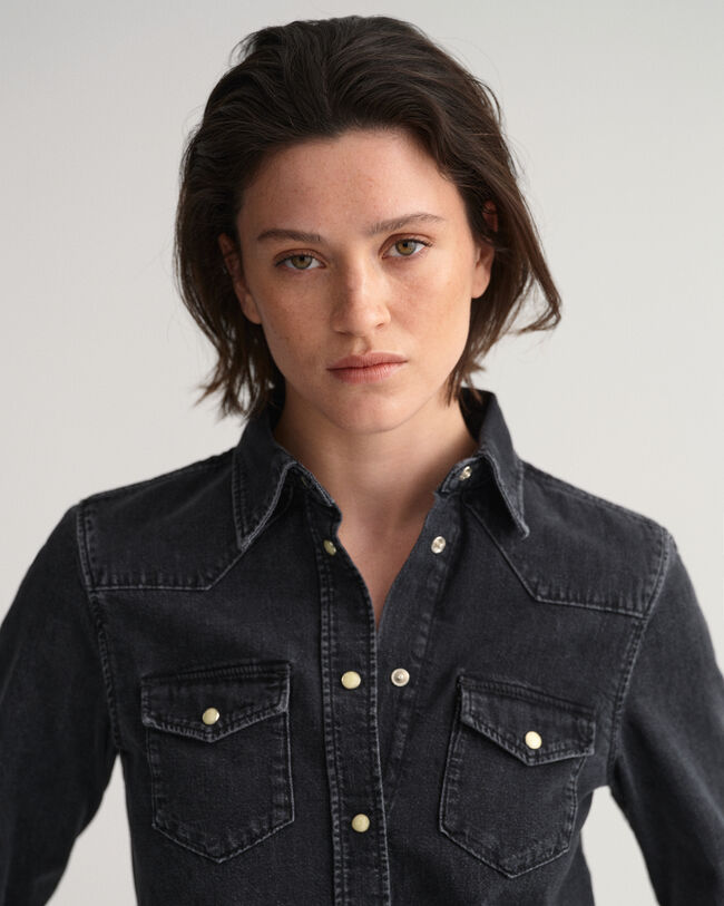 Regular fit ‑mitoitettu farkkupaita