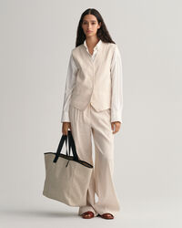 Regular fit ‑mitoitettu joustava pellavaliivi