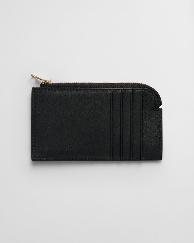 Nahkainen vetoketjullinen korttikotelo