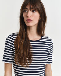 Striped Ribbed T-Shirt