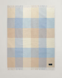 Ruudullinen torkkupeitto hienosta merinovillasta