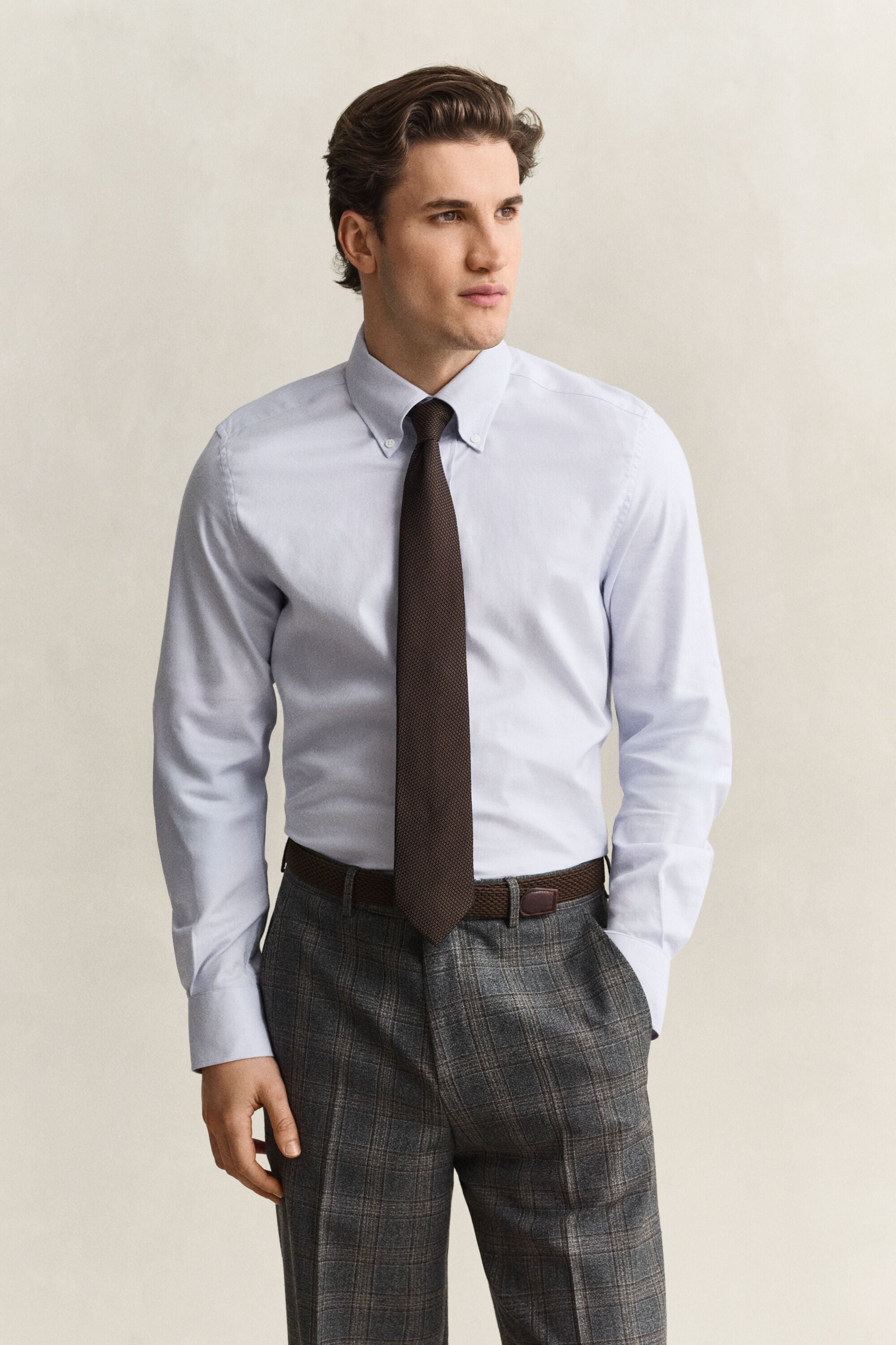 Slim fit ‑mitoitettu kauluspaita