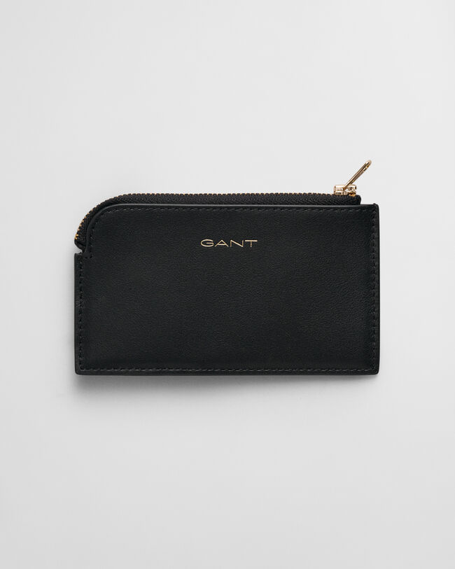 Nahkainen vetoketjullinen korttikotelo