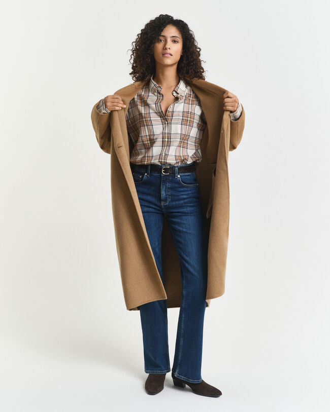 Relaxed fit ‑mitoitettu ruudullinen flanellipaita