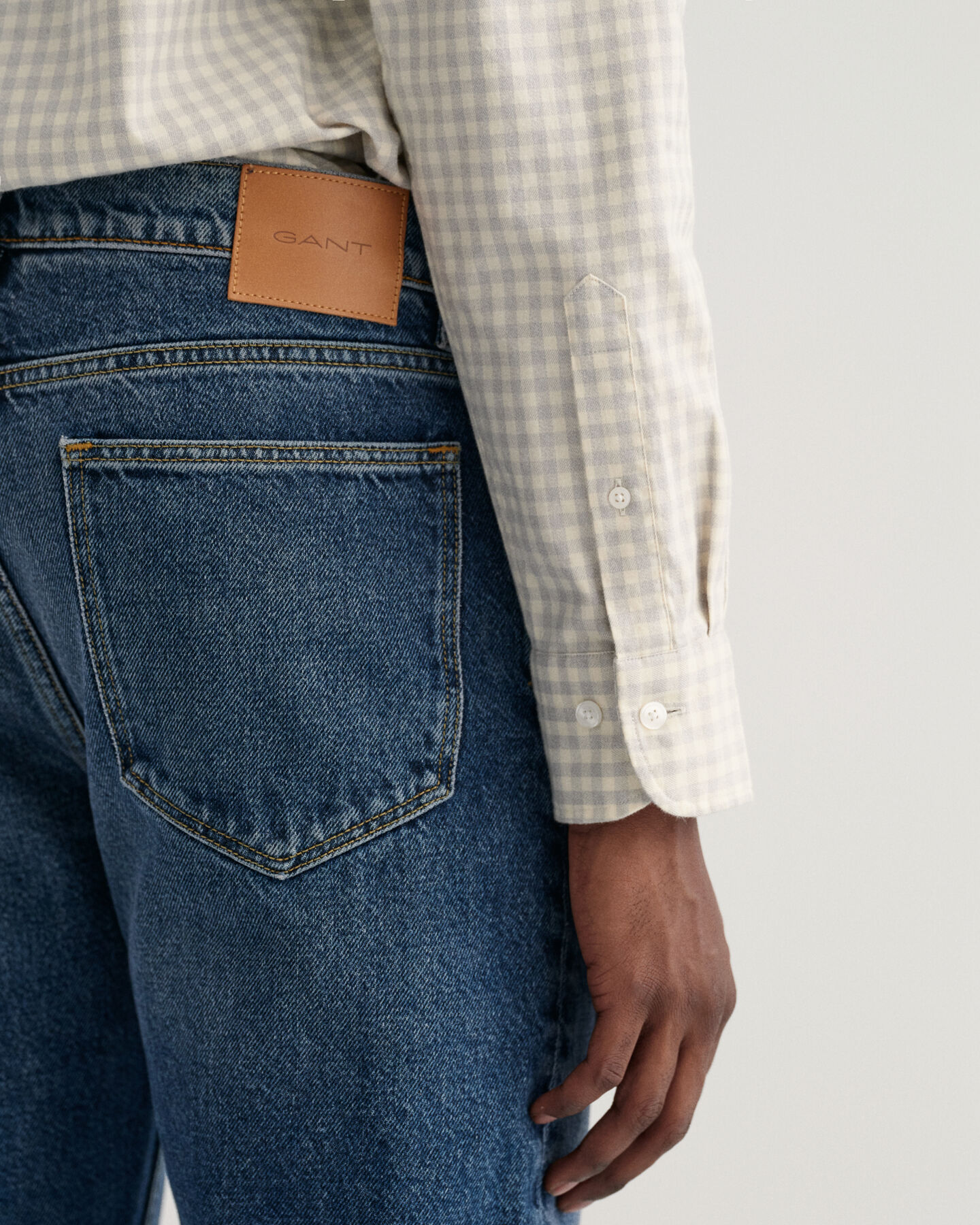 Regular&nbsp;fit ‑mitoitettu Jasp&eacute; Gingham ‑paita