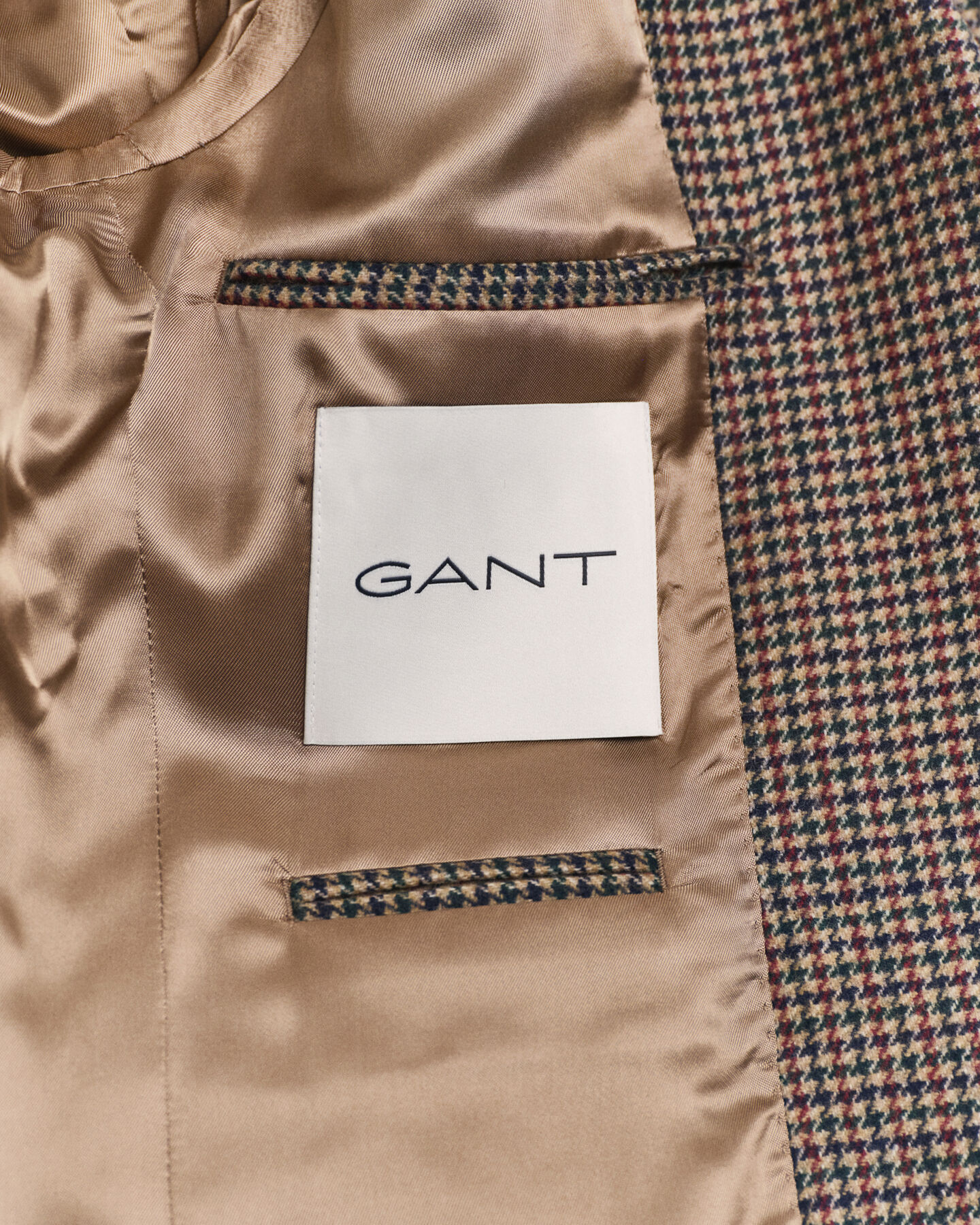 Slim fit ‑mitoitettu kukonaskelruutuinen bleiseri