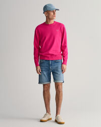 Classic-puuvillaneulepusero, pyöreä pääntie