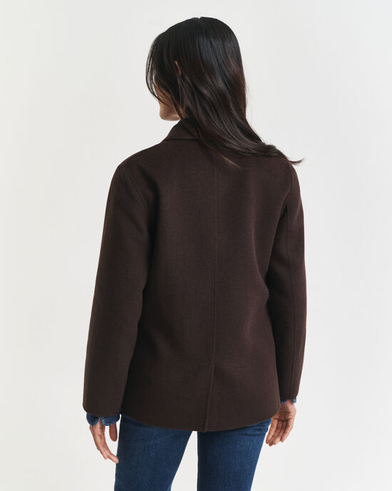 Regular fit ‑mitoitettu käsin tikattu klubitakki