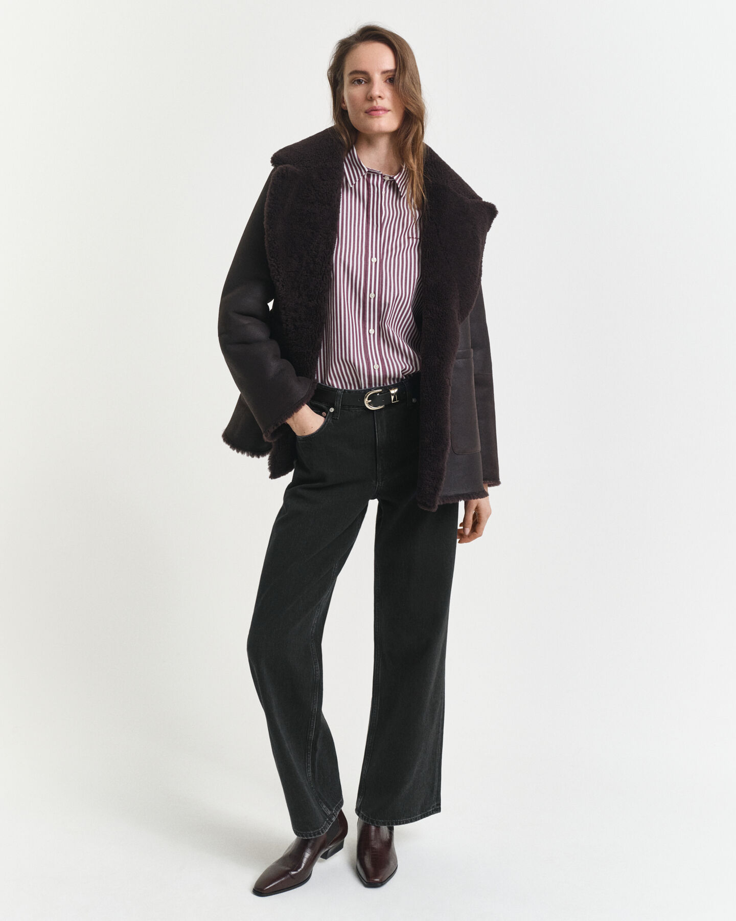 Regular fit ‑mitoitettu raidallinen Classic-popliinipaita