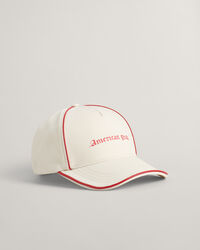 Kanvaslippalakki nahkatereillä