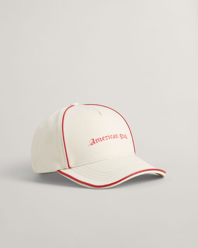 Kanvaslippalakki nahkatereillä