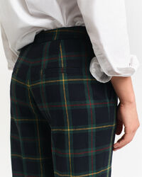 Suoralahkeiset ruudulliset puvunhousut