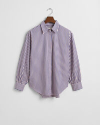 Relaxed&nbsp;fit ‑mitoitettu v&auml;lj&auml;hihainen raitapaita