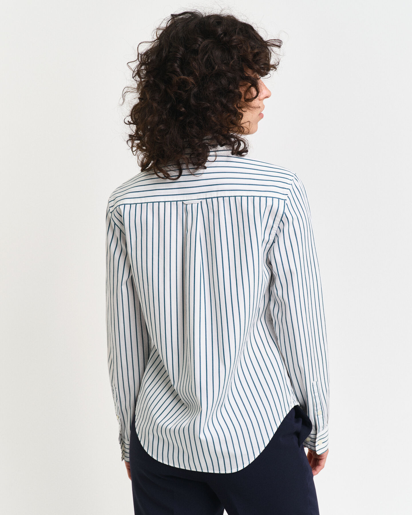 Regular fit ‑mitoitettu raidallinen Classic-popliinipaita