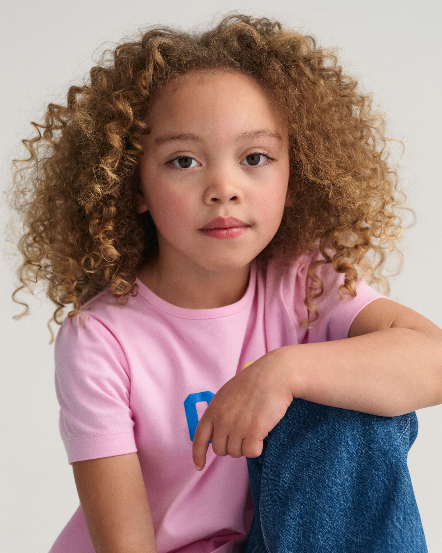 Girls-malliston lyhythihainen GANT-printtijerseypaita