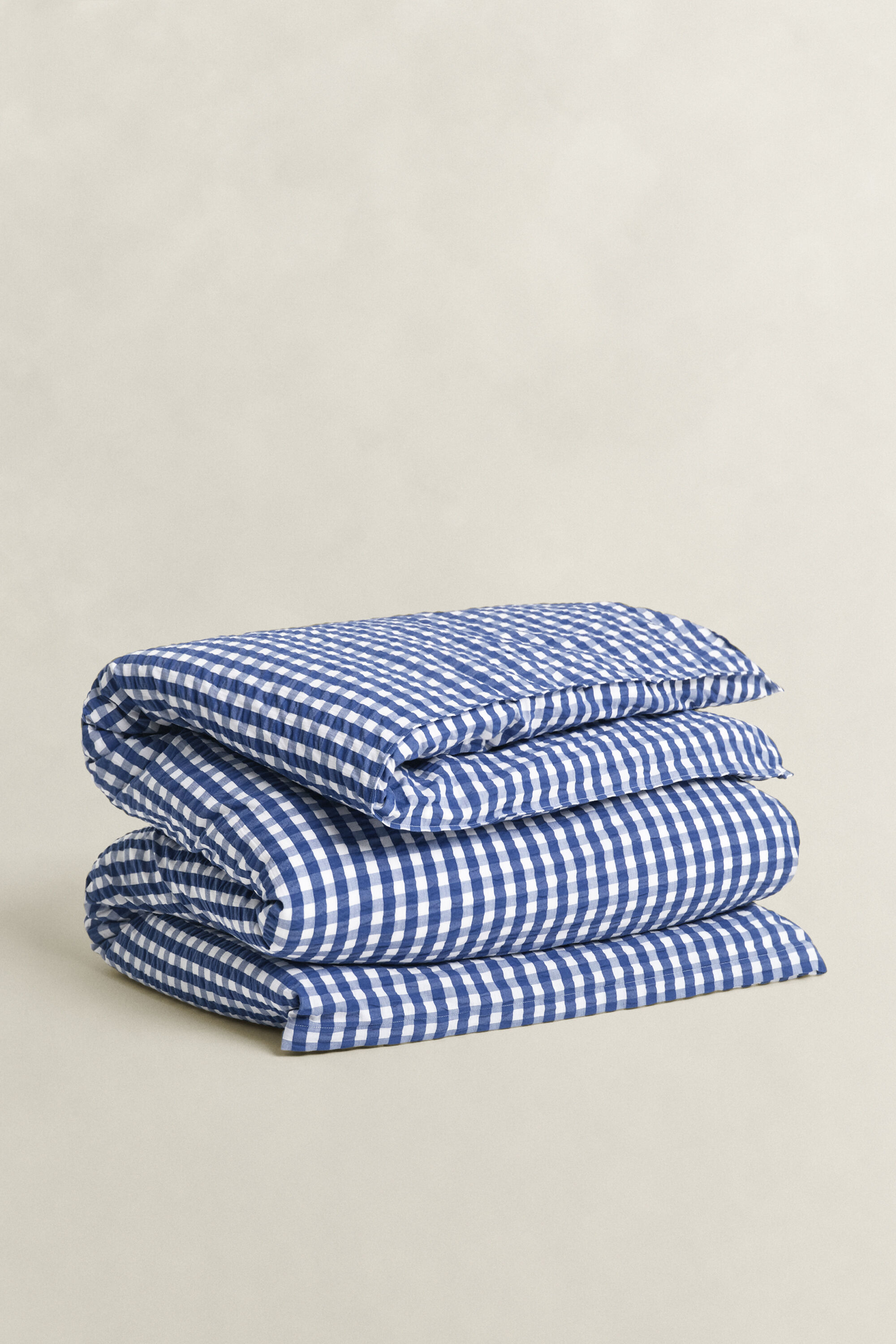 Ruudullinen seersucker-pussilakana parivuoteeseen