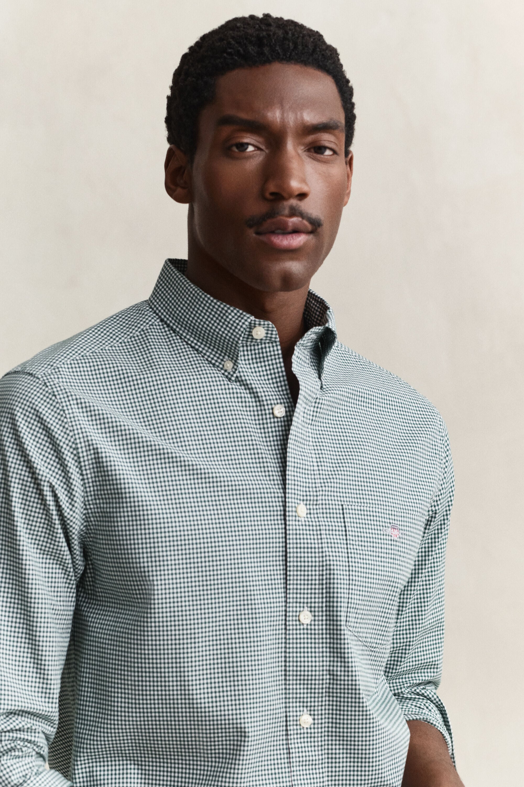 Gingham-ruudullinen Classic-popliinipaita