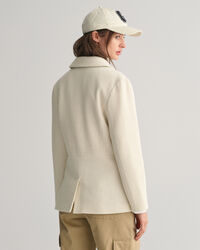 Slim fit ‑mitoitettu kohopintainen bleiseritakki