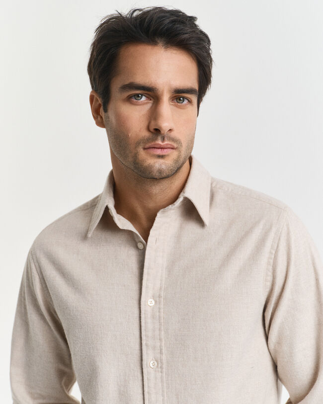 Regular fit ‑mitoitettu meleerattu flanellipaita