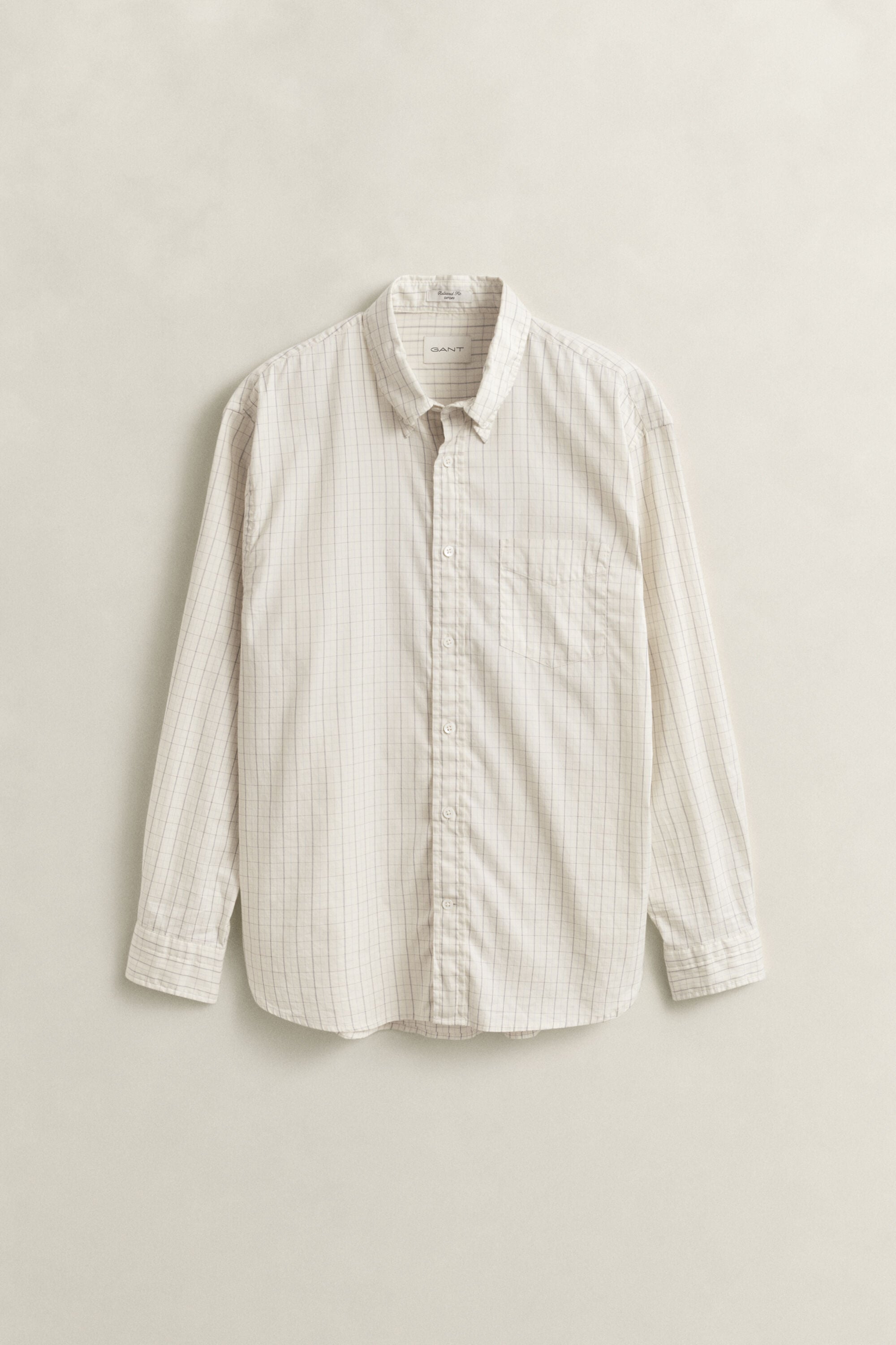 Relaxed fit ‑mitoitettu Dreamy-oxford‑ruutupaita